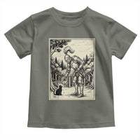 Funny Medieval Knight Boop Black Cat Toddler T Shirt Renaissance Fantasy Cat Lover