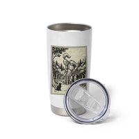 Funny Medieval Knight Boop Black Cat Tumbler Cup Renaissance Fantasy Cat Lover
