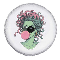 Winking Medusa In Sunglasses Blowing Bubble Gum Spare Tire Cover Funny Greek Mythology Pop Art