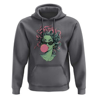 Winking Medusa In Sunglasses Blowing Bubble Gum Hoodie Funny Greek Mythology Pop Art