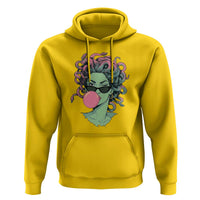 Winking Medusa In Sunglasses Blowing Bubble Gum Hoodie Funny Greek Mythology Pop Art
