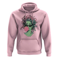 Winking Medusa In Sunglasses Blowing Bubble Gum Hoodie Funny Greek Mythology Pop Art