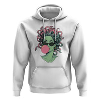 Winking Medusa In Sunglasses Blowing Bubble Gum Hoodie Funny Greek Mythology Pop Art