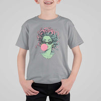 Winking Medusa In Sunglasses Blowing Bubble Gum T Shirt For Kid Funny Greek Mythology Pop Art