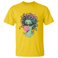 Winking Medusa In Sunglasses Blowing Bubble Gum T Shirt Funny Greek Mythology Pop Art
