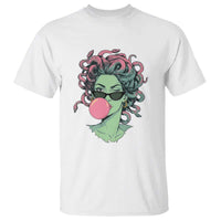 Winking Medusa In Sunglasses Blowing Bubble Gum T Shirt Funny Greek Mythology Pop Art