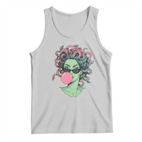 Winking Medusa In Sunglasses Blowing Bubble Gum Tank Top Funny Greek Mythology Pop Art