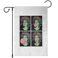 Funny Medusa Blowing Bubble Gum Garden Flag Greek Mythology Pop Art Gift