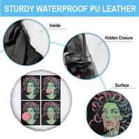 Funny Medusa Blowing Bubble Gum Spare Tire Cover Greek Mythology Pop Art Gift