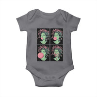 Funny Medusa Blowing Bubble Gum Baby Onesie Greek Mythology Pop Art Gift