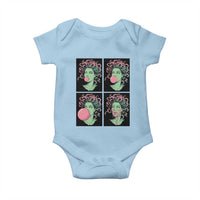 Funny Medusa Blowing Bubble Gum Baby Onesie Greek Mythology Pop Art Gift