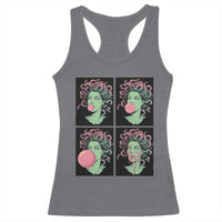 Funny Medusa Blowing Bubble Gum Racerback Tank Top Greek Mythology Pop Art Gift