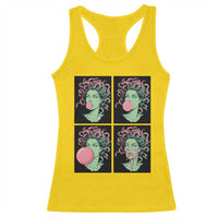 Funny Medusa Blowing Bubble Gum Racerback Tank Top Greek Mythology Pop Art Gift