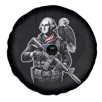 George Washington Tactical Soldier Spare Tire Cover Military Patriot Bald Eagle USA Flag Gift