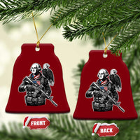 George Washington Tactical Soldier Ceramic Ornament Military Patriot Bald Eagle USA Flag Gift