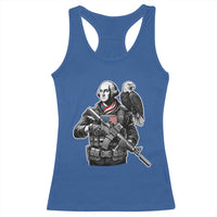 George Washington Tactical Soldier Racerback Tank Top Military Patriot Bald Eagle USA Flag Gift