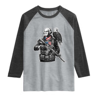 George Washington Tactical Soldier Raglan Shirt Military Patriot Bald Eagle USA Flag Gift
