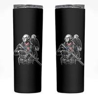 George Washington Tactical Soldier Skinny Tumbler Military Patriot Bald Eagle USA Flag Gift