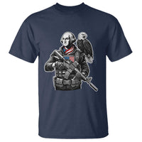 George Washington Tactical Soldier T Shirt Military Patriot Bald Eagle USA Flag Gift
