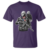 George Washington Tactical Soldier T Shirt Military Patriot Bald Eagle USA Flag Gift