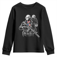 George Washington Tactical Soldier Youth Sweatshirt Military Patriot Bald Eagle USA Flag Gift