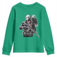 George Washington Tactical Soldier Youth Sweatshirt Military Patriot Bald Eagle USA Flag Gift