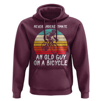 Never Underestimate An Old Guy On A Bicycle Hoodie Cycling Lover Gift