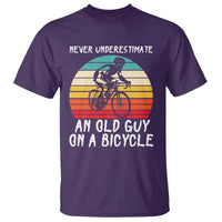 Never Underestimate An Old Guy On A Bicycle T Shirt Cycling Lover Gift