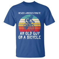 Never Underestimate An Old Guy On A Bicycle T Shirt Cycling Lover Gift