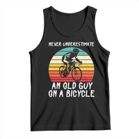 Never Underestimate An Old Guy On A Bicycle Tank Top Cycling Lover Gift