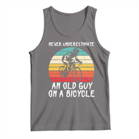 Never Underestimate An Old Guy On A Bicycle Tank Top Cycling Lover Gift