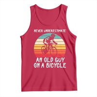 Never Underestimate An Old Guy On A Bicycle Tank Top Cycling Lover Gift