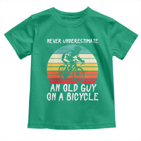 Never Underestimate An Old Guy On A Bicycle Toddler T Shirt Cycling Lover Gift