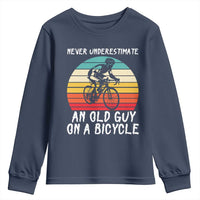 Never Underestimate An Old Guy On A Bicycle Youth Sweatshirt Cycling Lover Gift