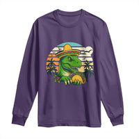 Funny Tacos Dinosaur Long Sleeve Shirt Mexican Food Lover Gift - Wonder Print Shop