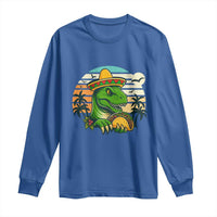 Funny Tacos Dinosaur Long Sleeve Shirt Mexican Food Lover Gift - Wonder Print Shop