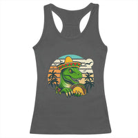 Funny Tacos Dinosaur Racerback Tank Top Mexican Food Lover Gift - Wonder Print Shop