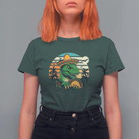 Funny Tacos Dinosaur T Shirt For Women Mexican Food Lover Gift - Wonder Print Shop