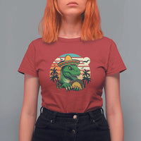 Funny Tacos Dinosaur T Shirt For Women Mexican Food Lover Gift - Wonder Print Shop