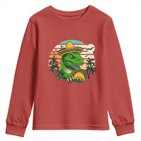 Funny Tacos Dinosaur Youth Sweatshirt Mexican Food Lover Gift - Wonder Print Shop