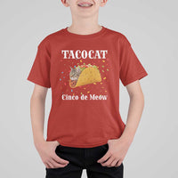 Funny Taco Cat Cinco De Meow T Shirt For Kid Mexican Food Lover Gift - Wonder Print Shop