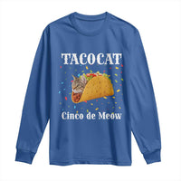 Funny Taco Cat Cinco De Meow Long Sleeve Shirt Mexican Food Lover Gift - Wonder Print Shop