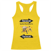Funny Tacocat Spelled Backward Is Tacocat Racerback Tank Top Mexican Food Lover Gift - Wonder Print Shop