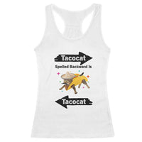 Funny Tacocat Spelled Backward Is Tacocat Racerback Tank Top Mexican Food Lover Gift - Wonder Print Shop