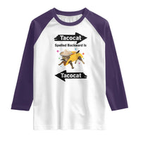 Funny Tacocat Spelled Backward Is Tacocat Raglan Shirt Mexican Food Lover Gift - Wonder Print Shop