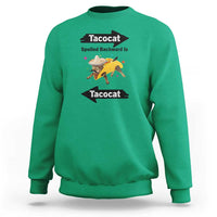 Funny Tacocat Spelled Backward Is Tacocat Sweatshirt Mexican Food Lover Gift - Wonder Print Shop