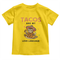 Tacos Are My Love Language Toddler T Shirt Funny Cat Eating Taco - Wonder Print Shop