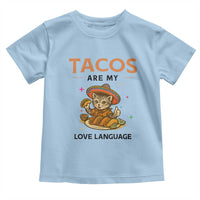 Tacos Are My Love Language Toddler T Shirt Funny Cat Eating Taco - Wonder Print Shop