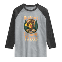 Funny Bigfoot Stole My Tacos Raglan Shirt Sasquatch Taco Lover
