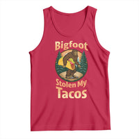 Funny Bigfoot Stole My Tacos Tank Top Sasquatch Taco Lover